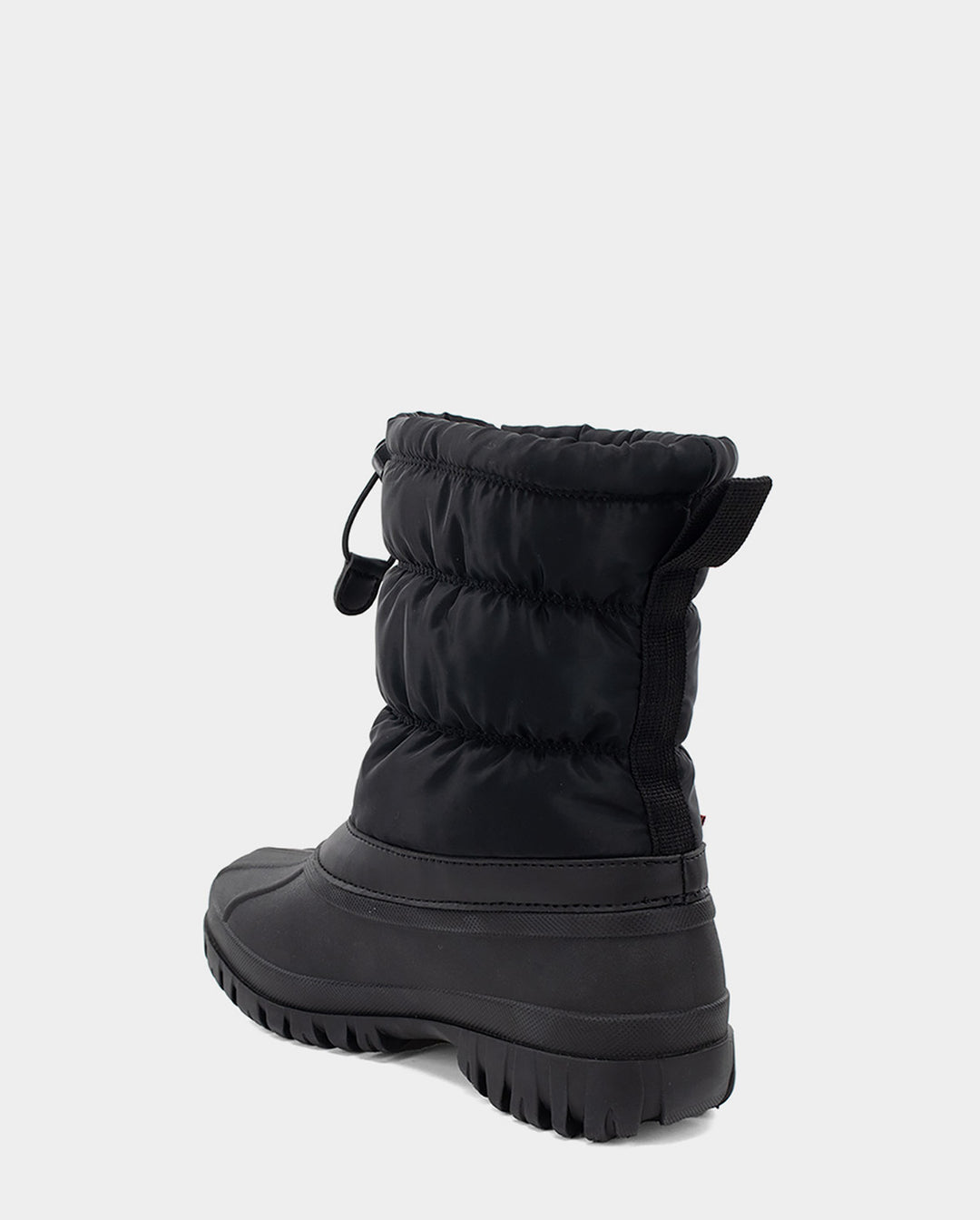 NYLON PUFFER MID COLD WEATHER BOOT - BLACK